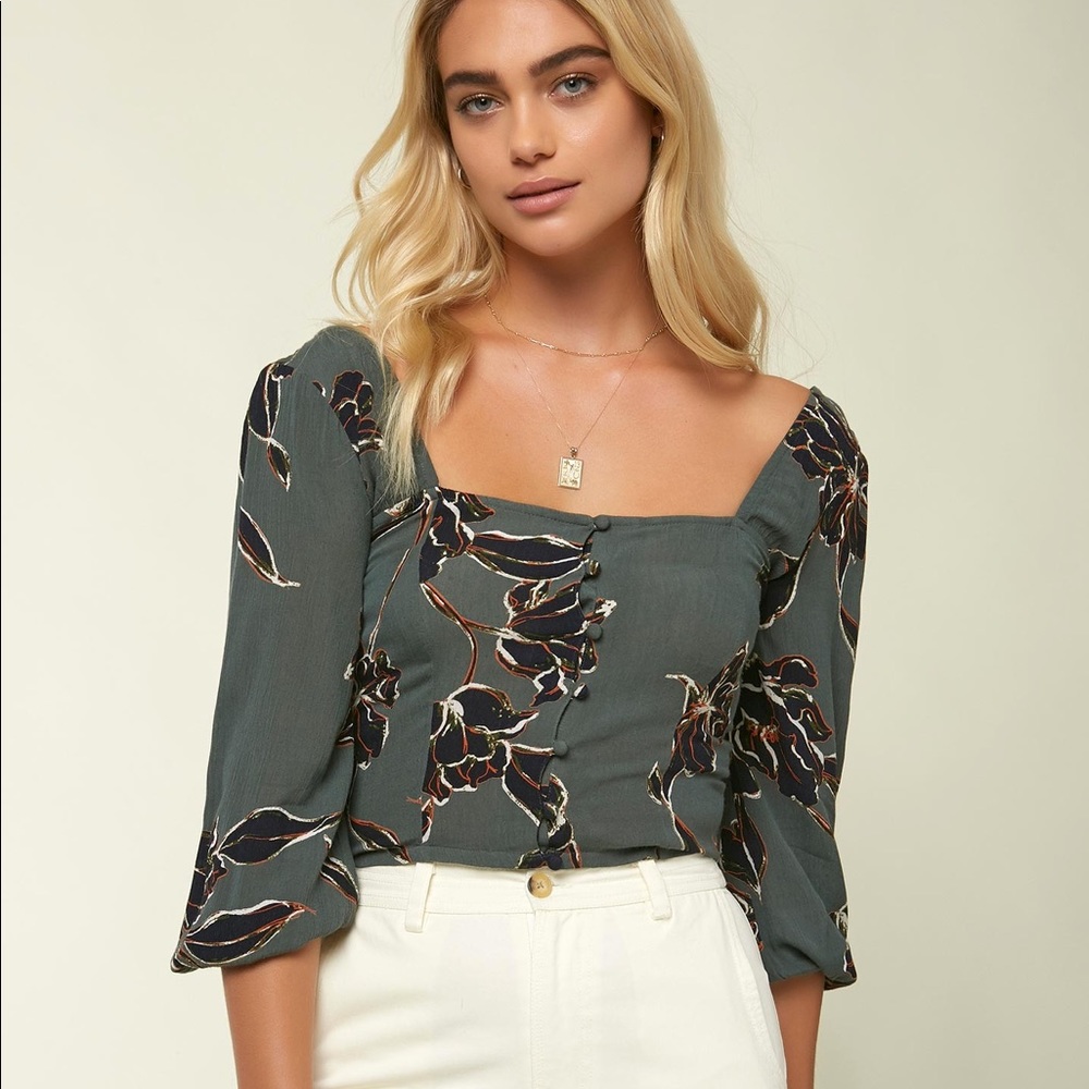 NWT O’Neill Myra Top (Evergreen)